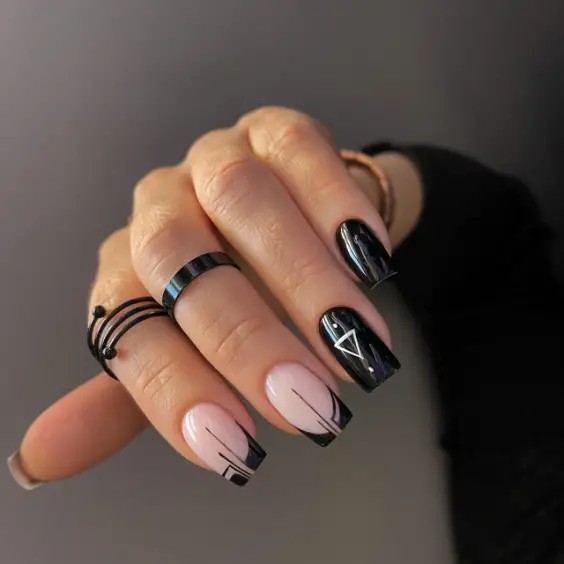 Modern Black and Nude Design