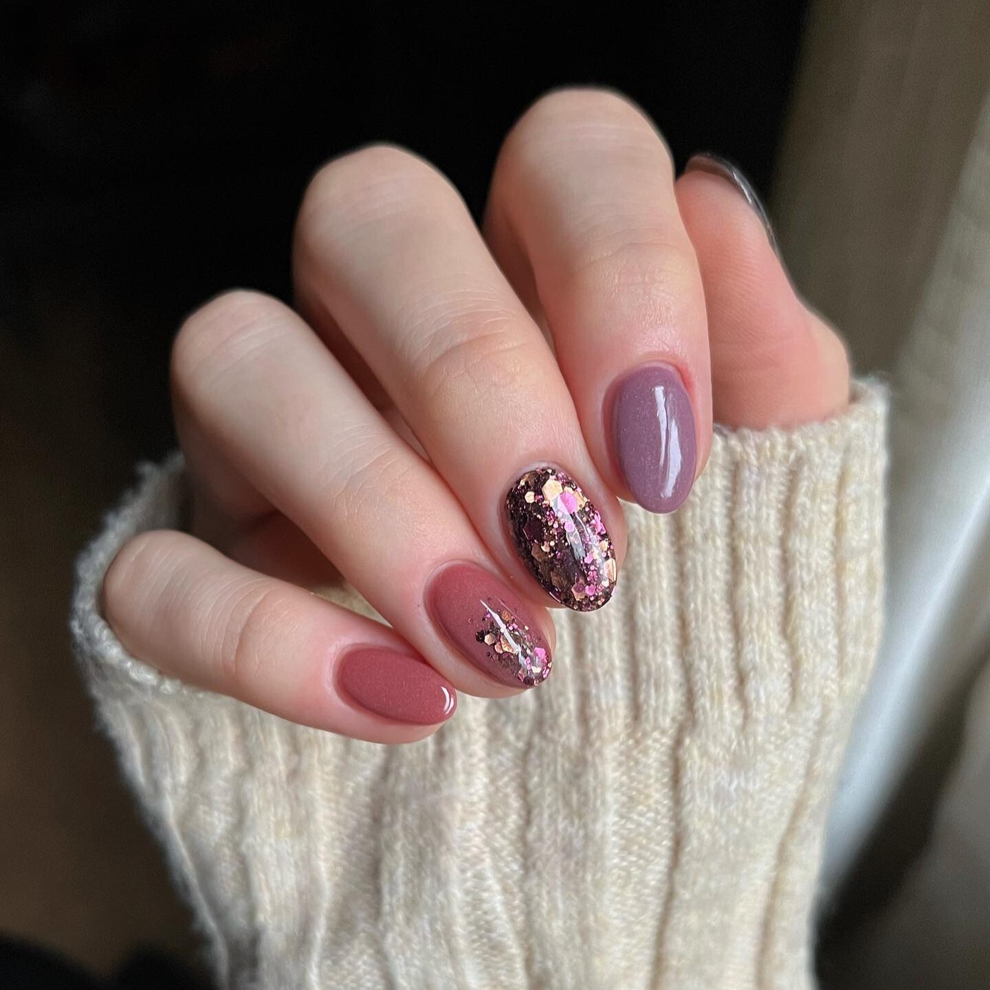 Mauve and Rose Gold Glitter Mix