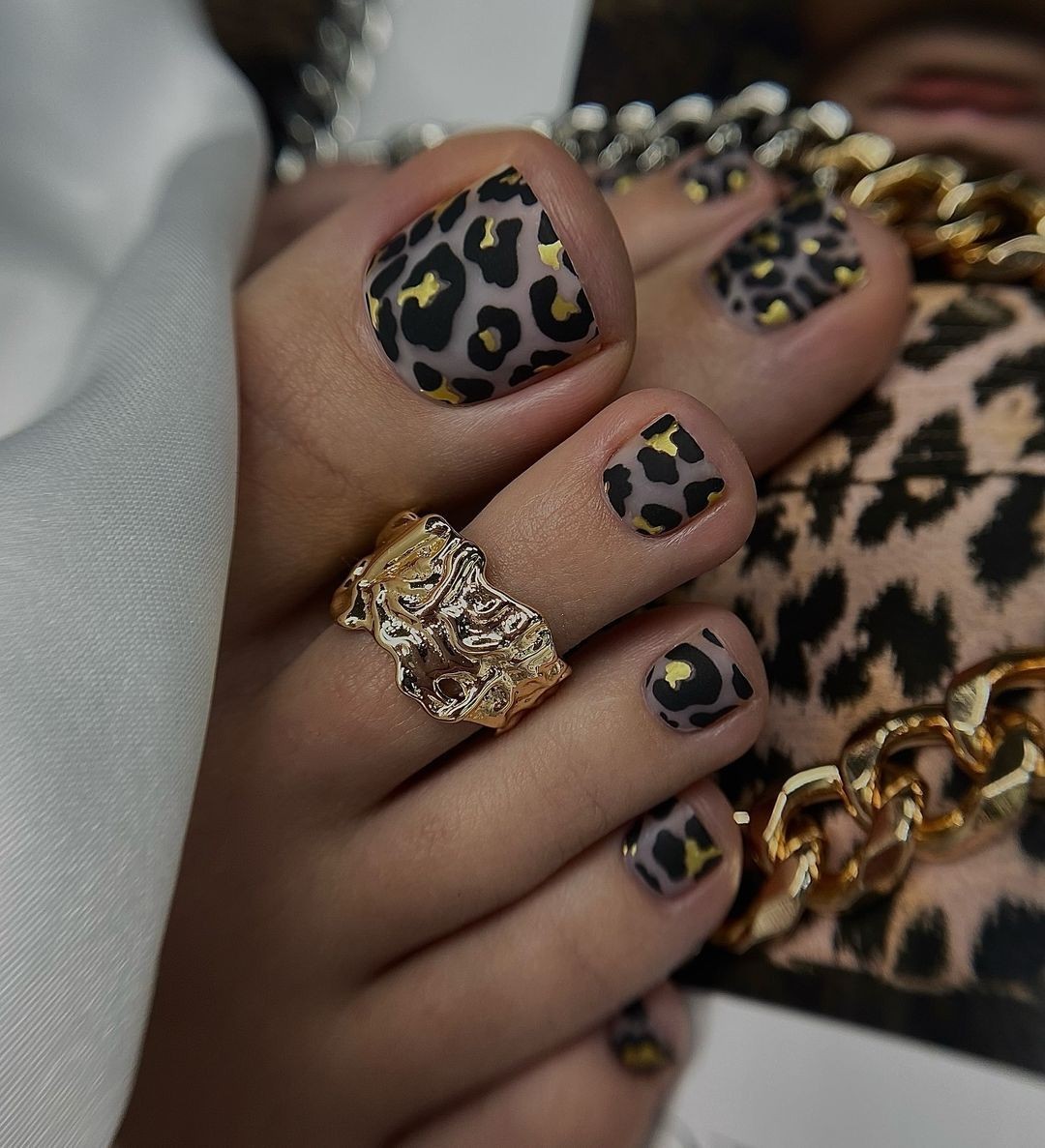 Leopard Print with Gold Accents