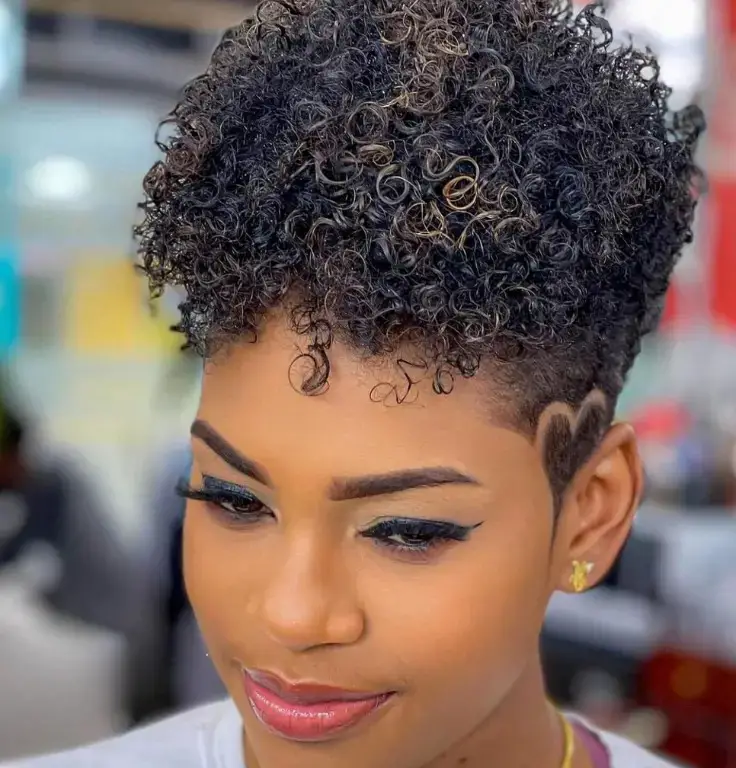 Chic Undercut with Curly Top