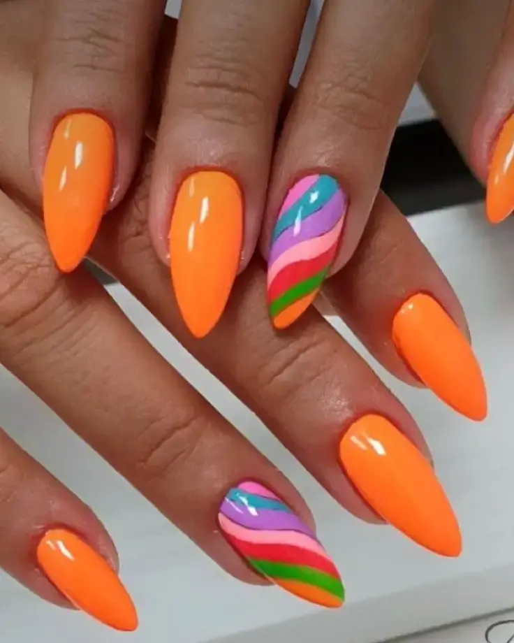 Tropical Glow: Vibrant Oranges with a Twist