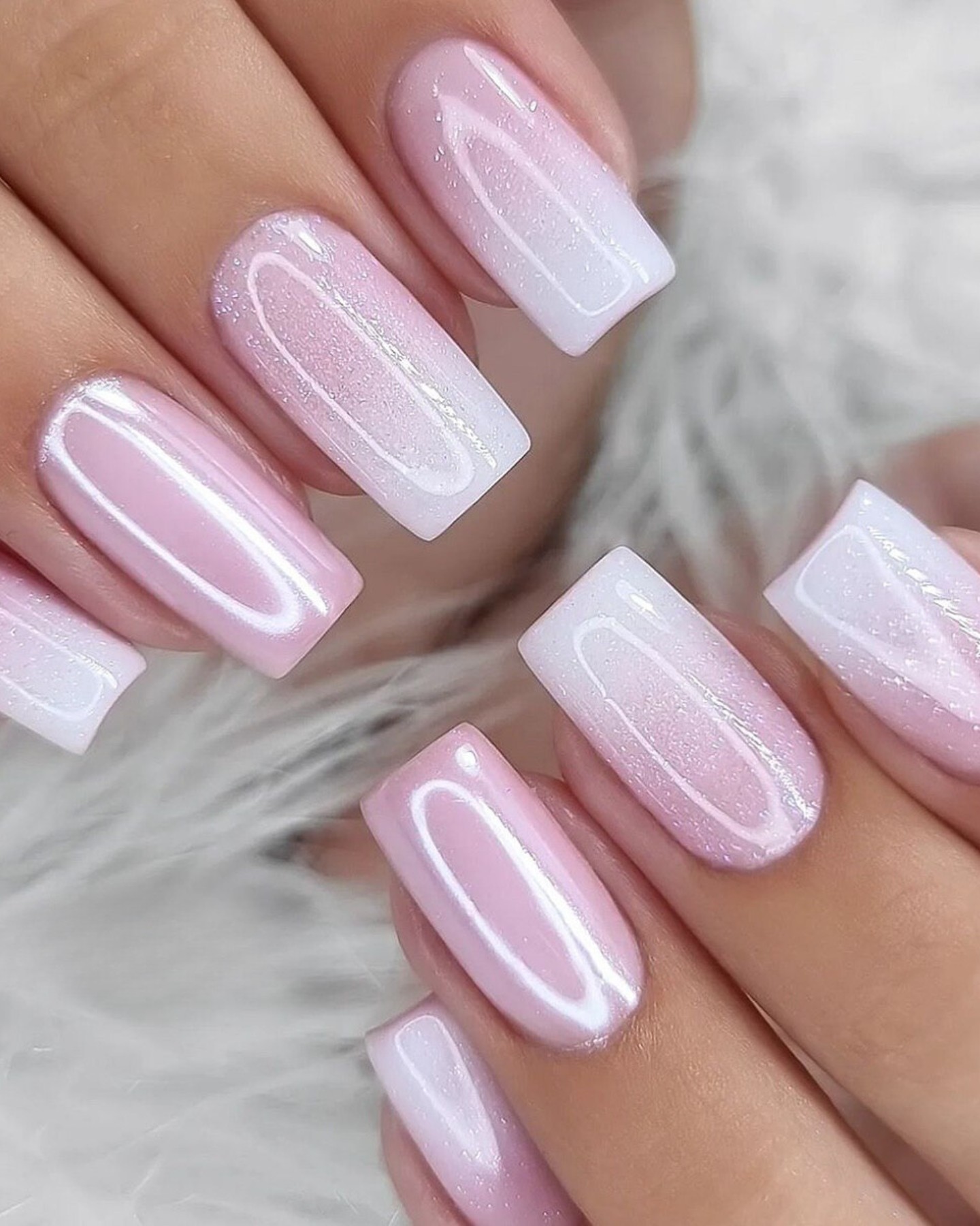 Pastel Pink with Subtle Glitter Highlights