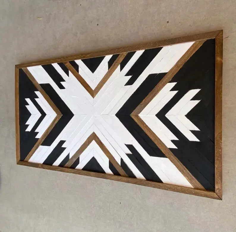 Geometric Chevron Wood Wall Art