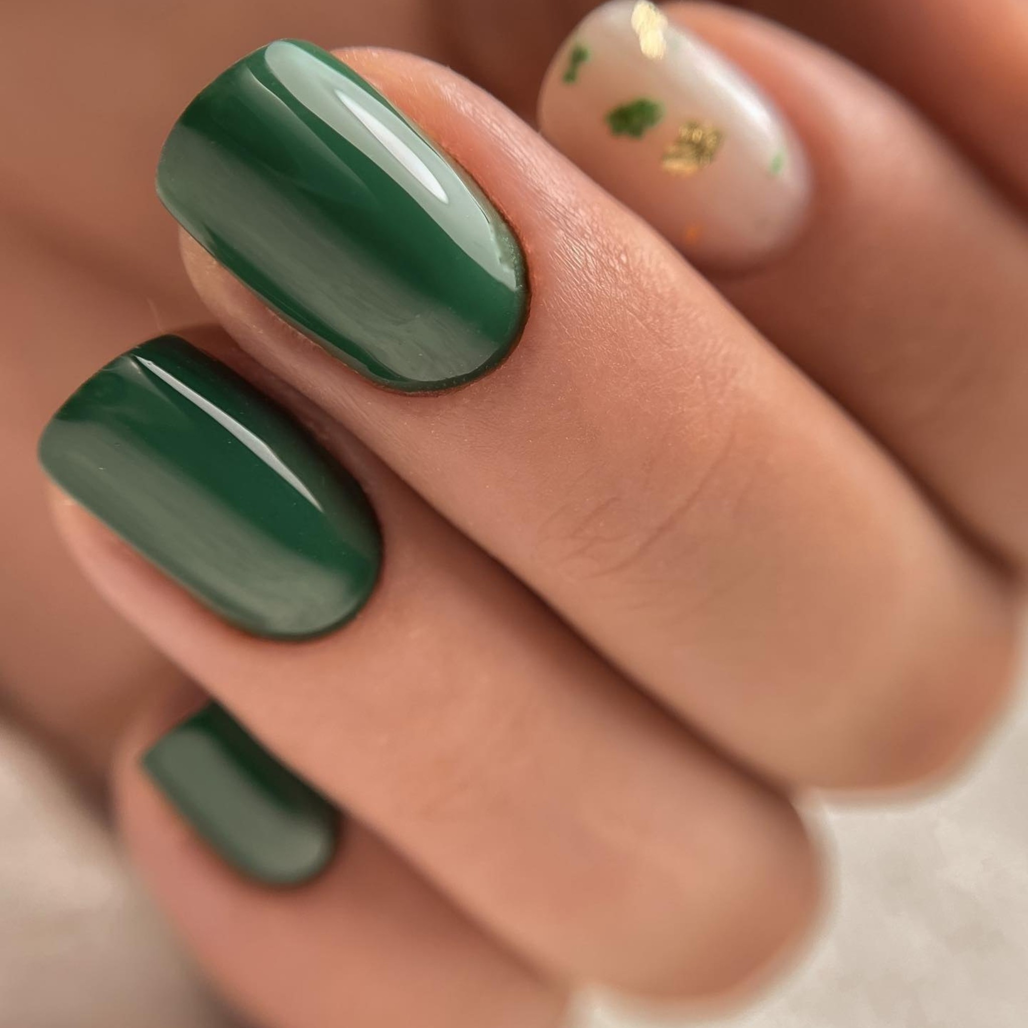 Short and Sweet Olive Nails