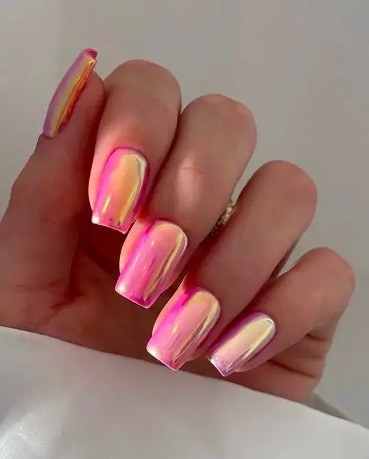 Sunset Hues: The Ombre of Pink Chrome