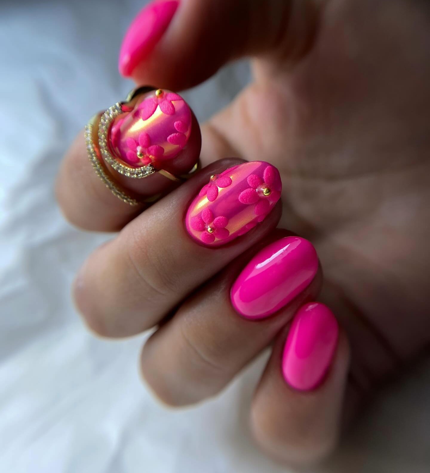 Vibrant Ombre with a Touch of Gold