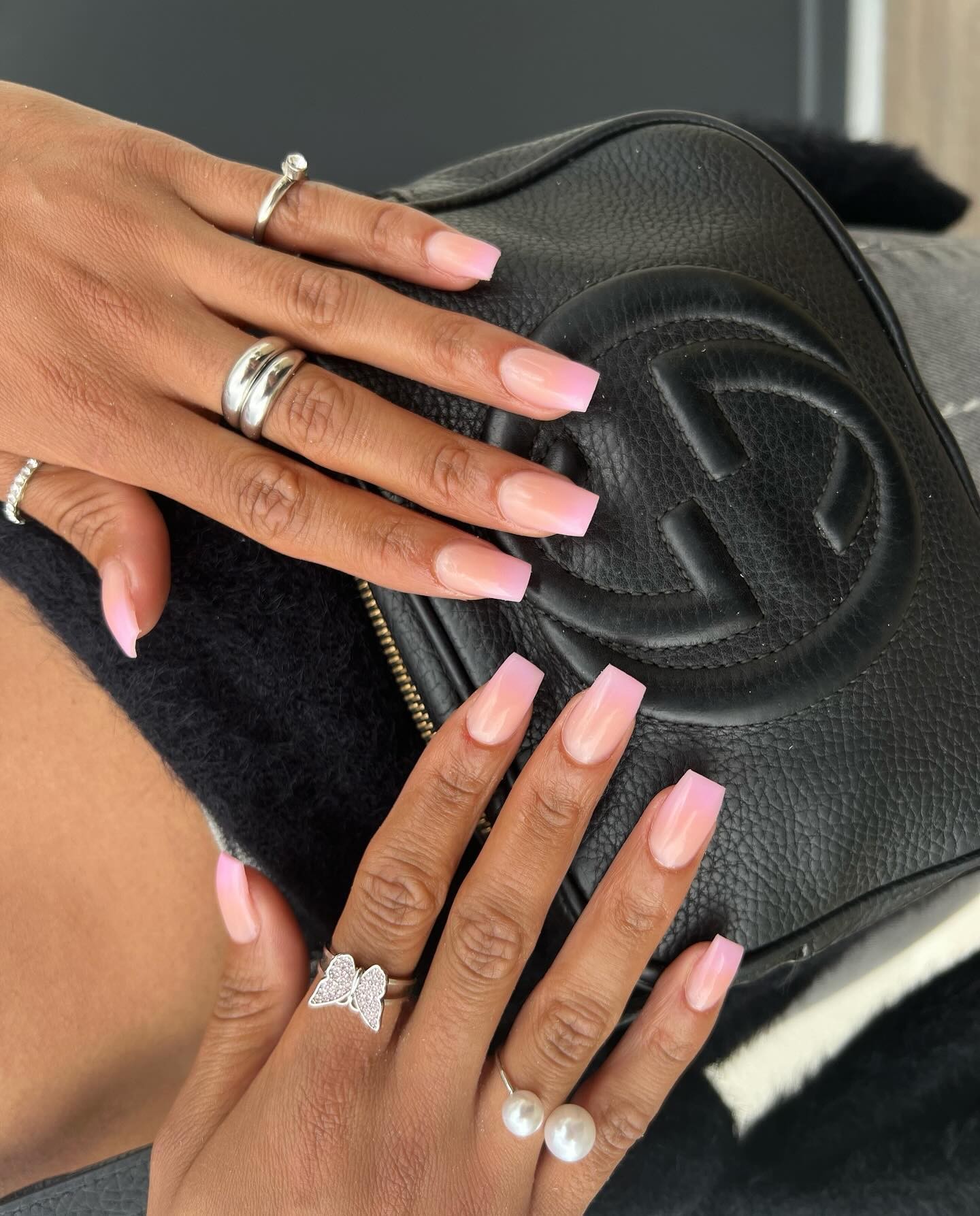 Classic Pink Ombre with Square Shape