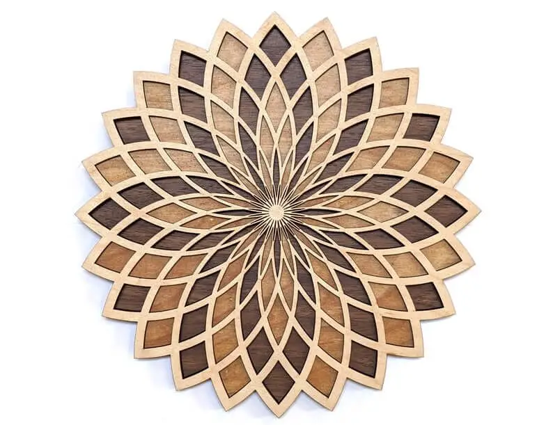 Torus Flower Wooden Wall Art for Meditation