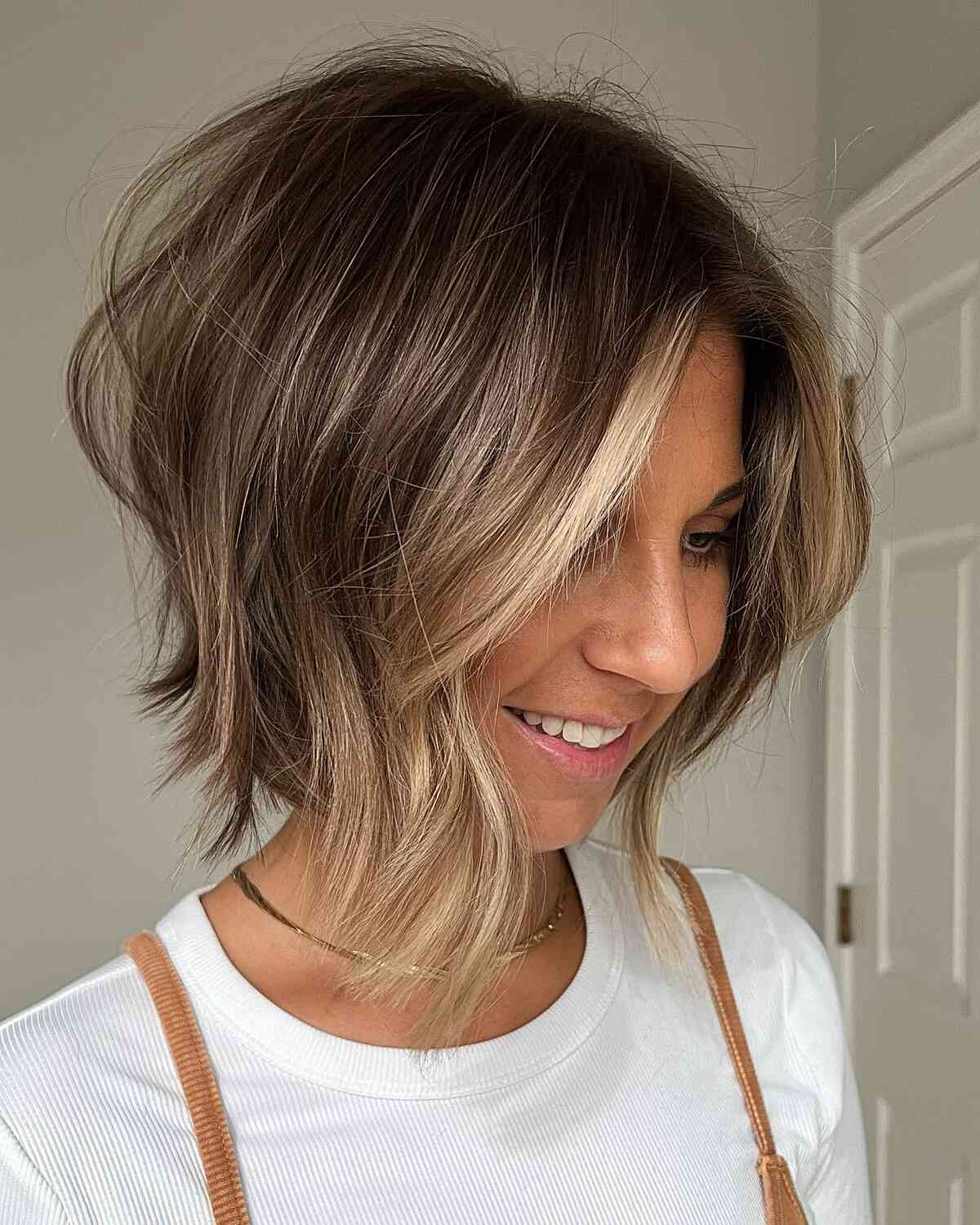 Layered Bob with Highlights