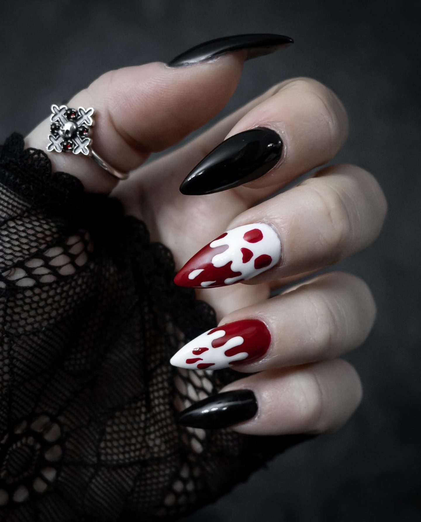 Blood Drip Gothic Nails