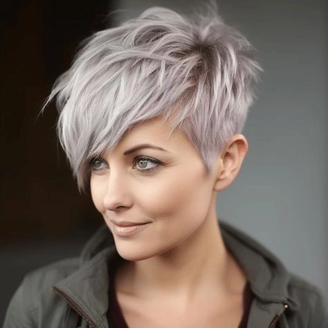 Lavender Layered Pixie – The Soft Rebel