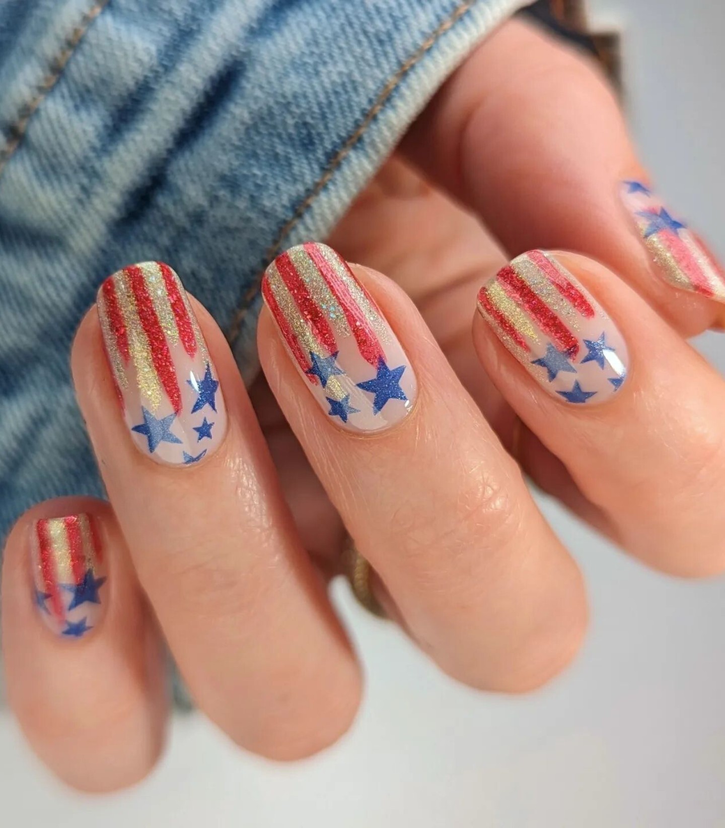 Stripes of Glitter: Glistening Patriotic Pride