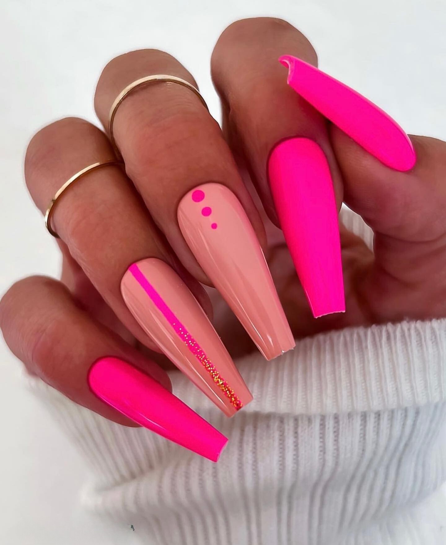 Vibrant Pink and Subdued Nude Fusion