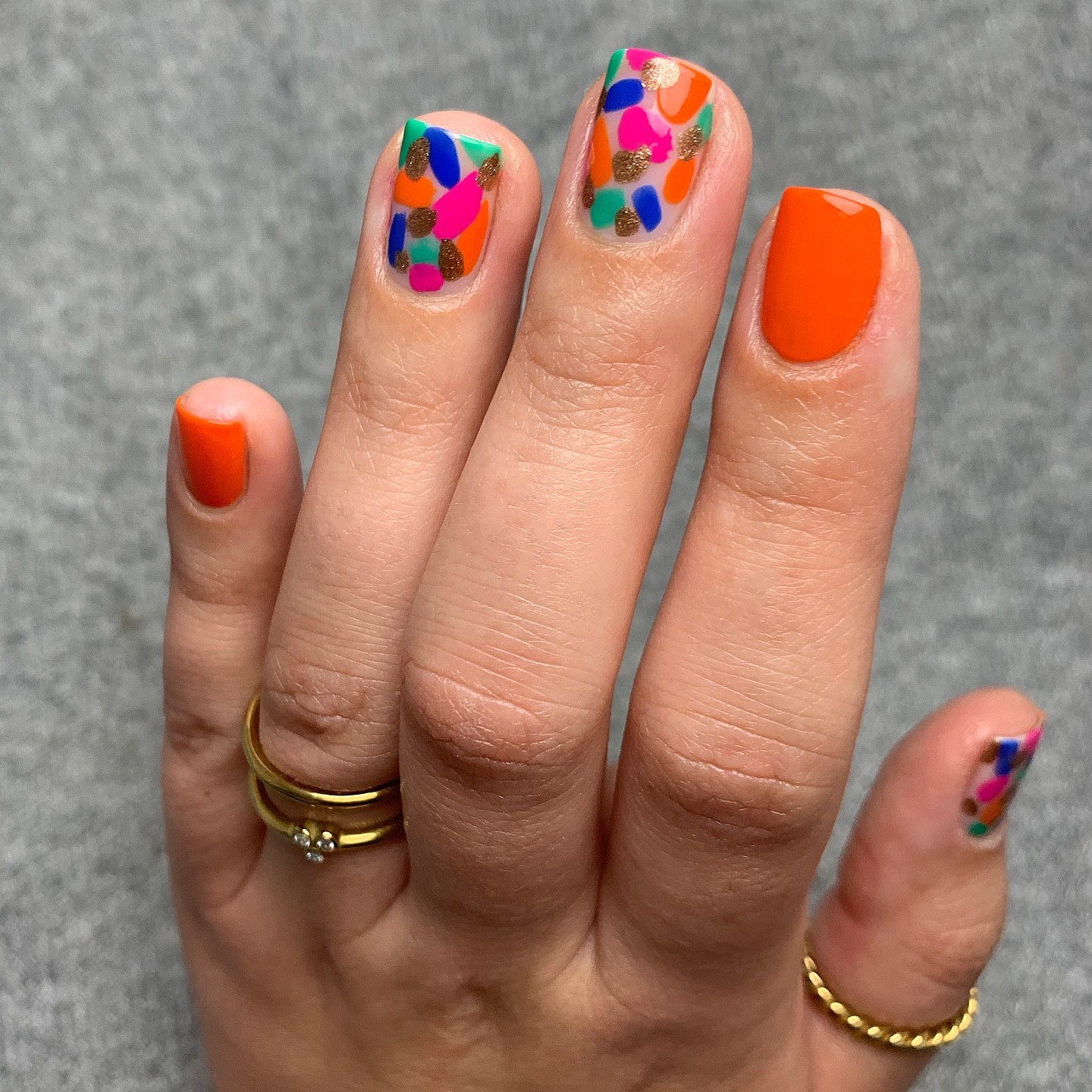 Neon Drip Nails