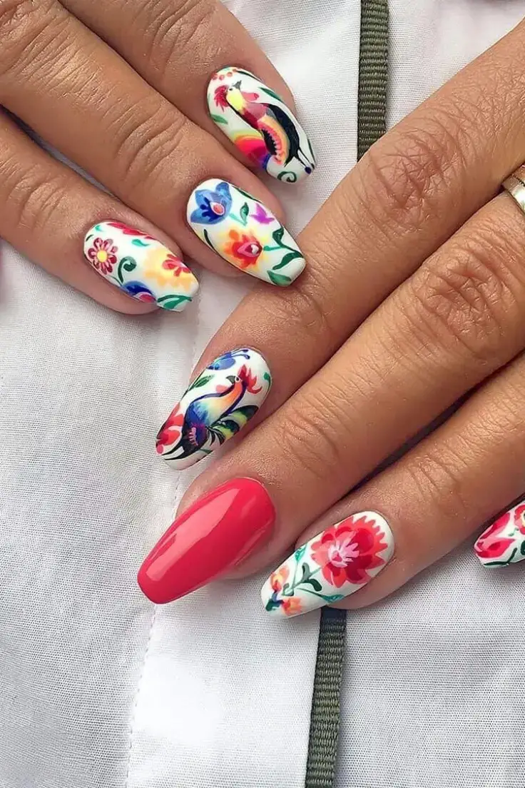 Explore 26 Mexican Nails 2024 Trends: Vibrant Designs & Artistic Flair