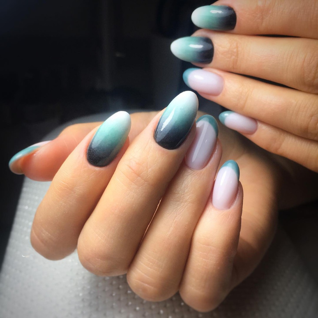 Serene Blue and Black Gradient