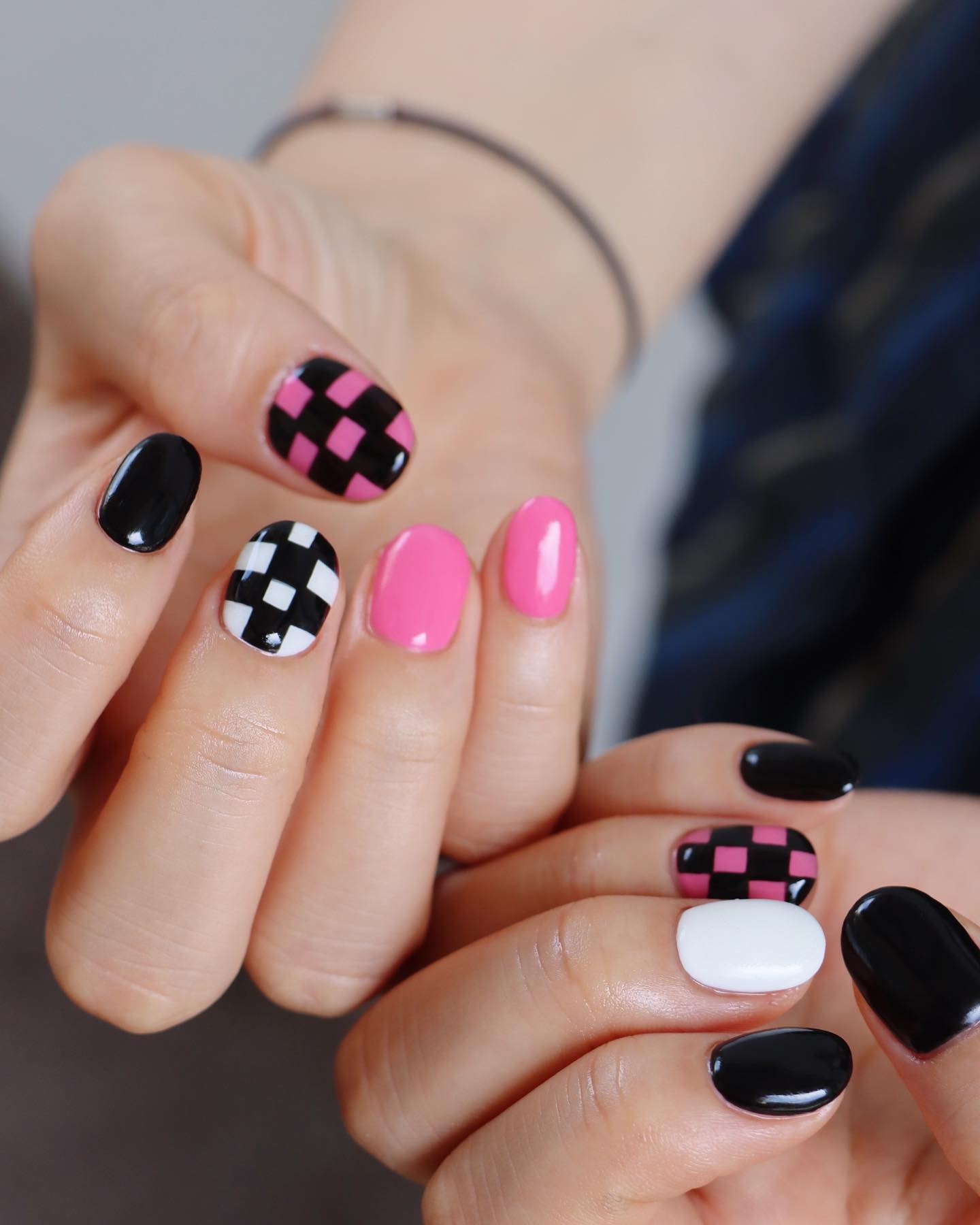 Vibrant Pink and Checkerboard Mix