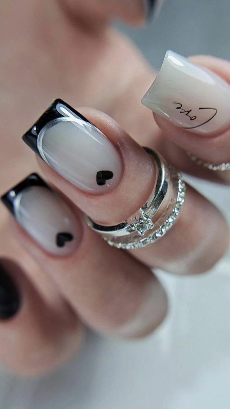 36 Captivating Black Nail Designs To Unveil Your Love This Valentines Day