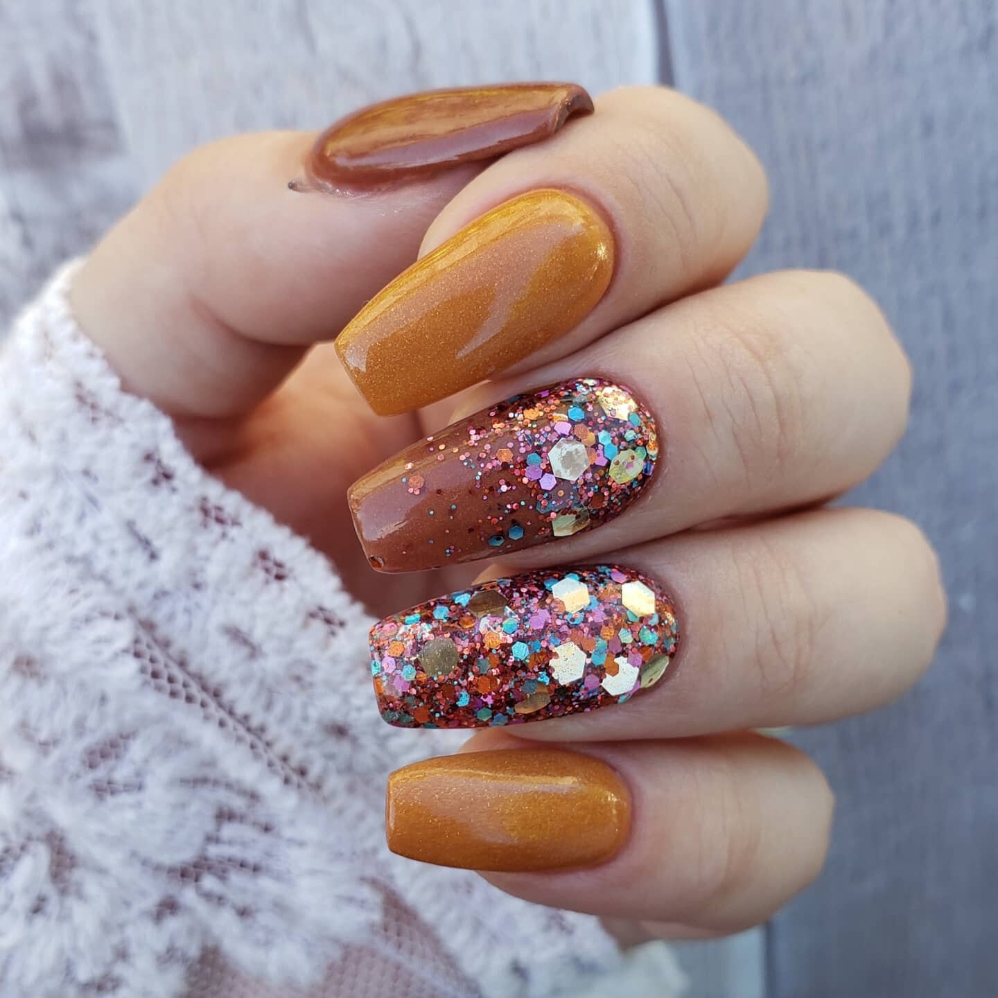 Gold and Brown Glitter Mix