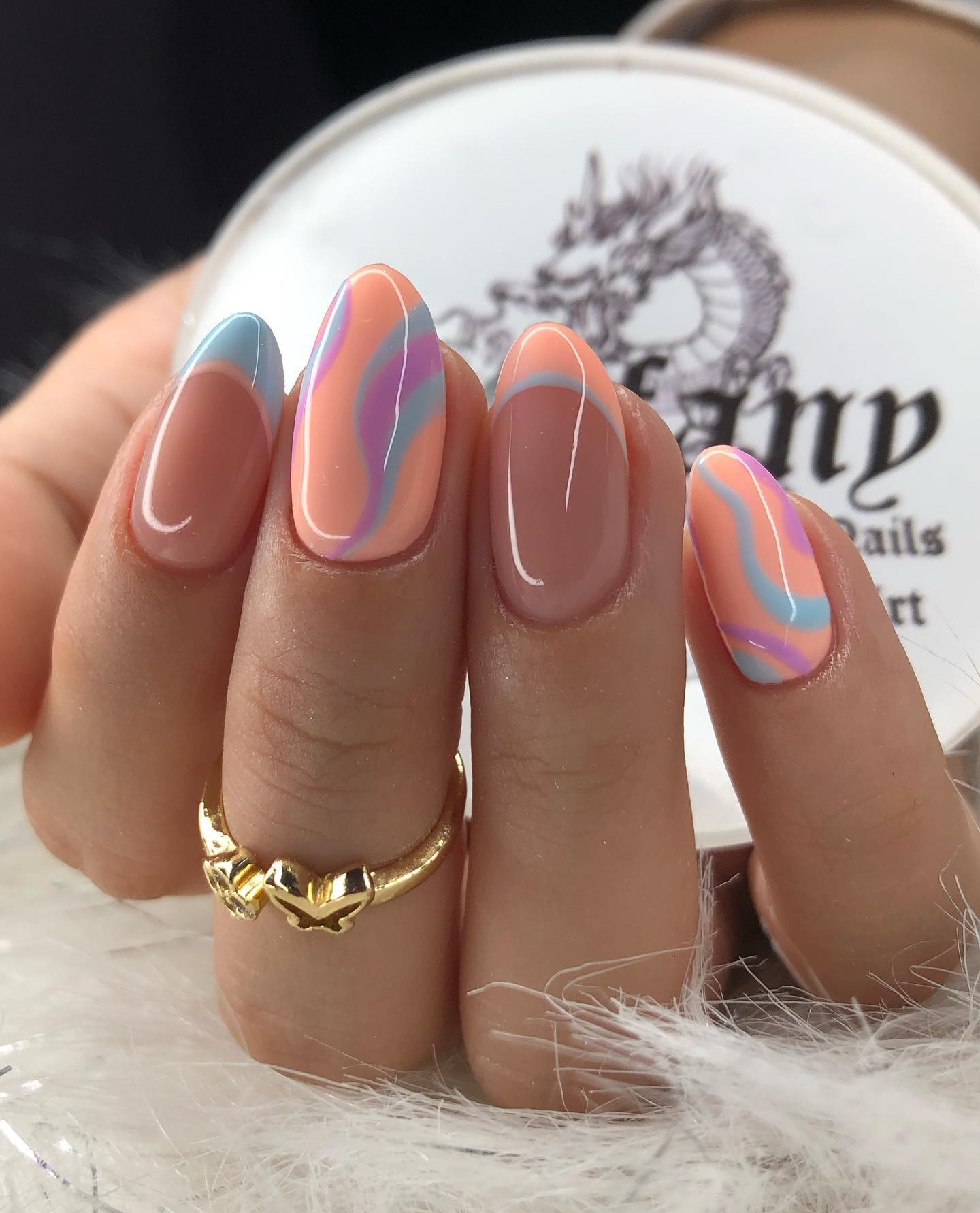 Pastel Perfection: Soft Swirls and Sheer Elegance