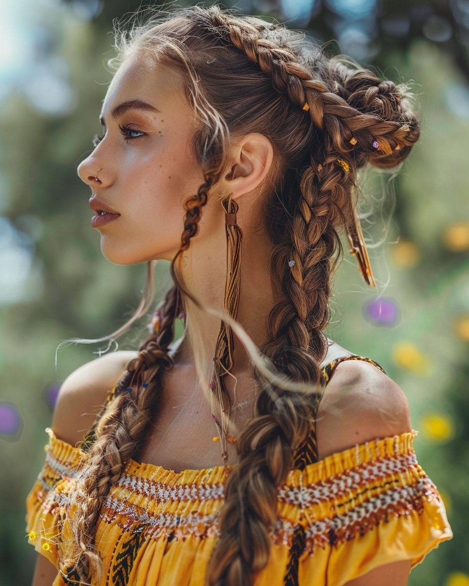 Double Dutch Braids with Accessories