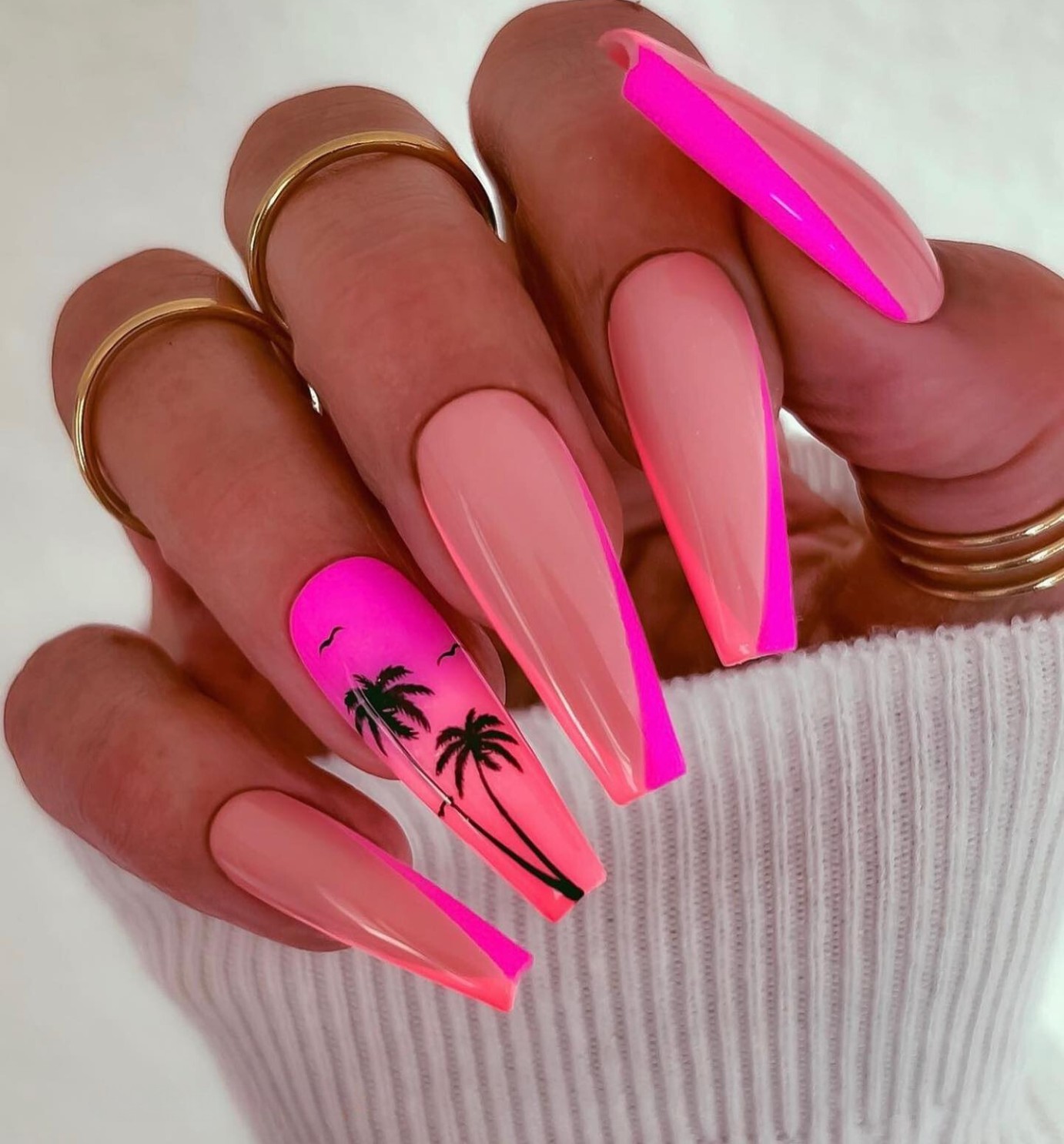 Electric Pink Palms