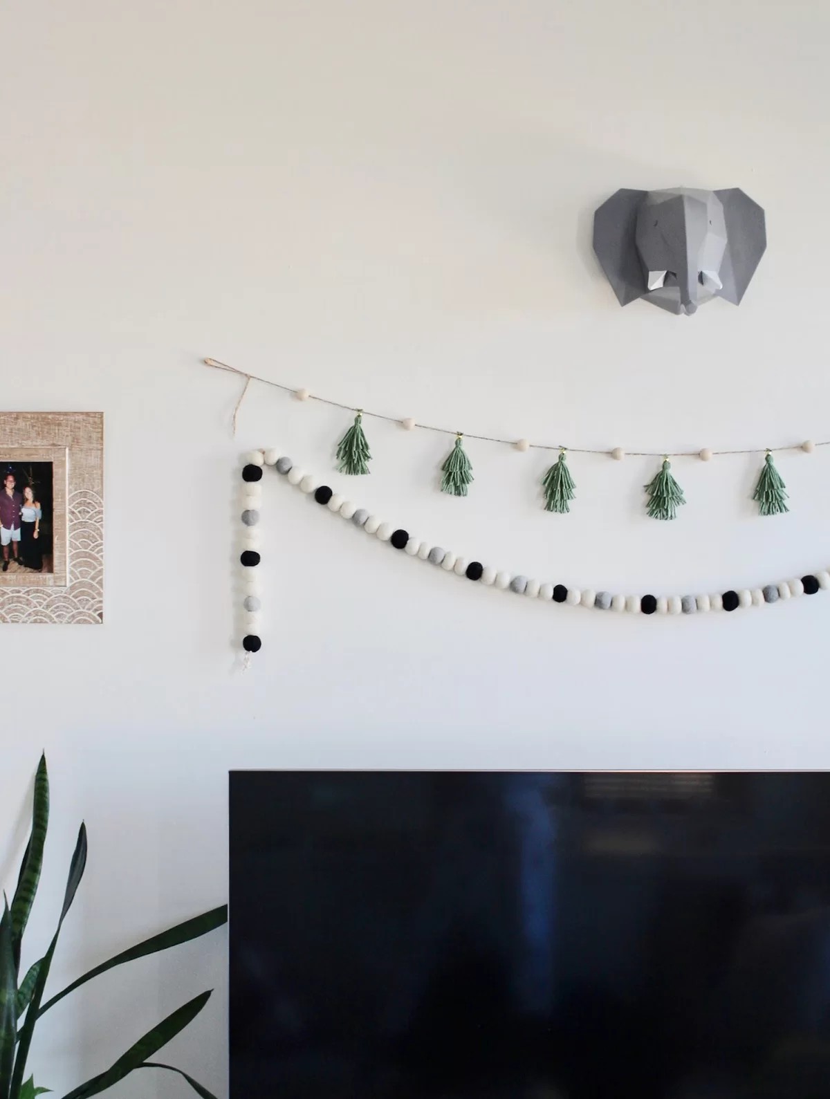 DIY Tassel Mini Christmas Trees Garland