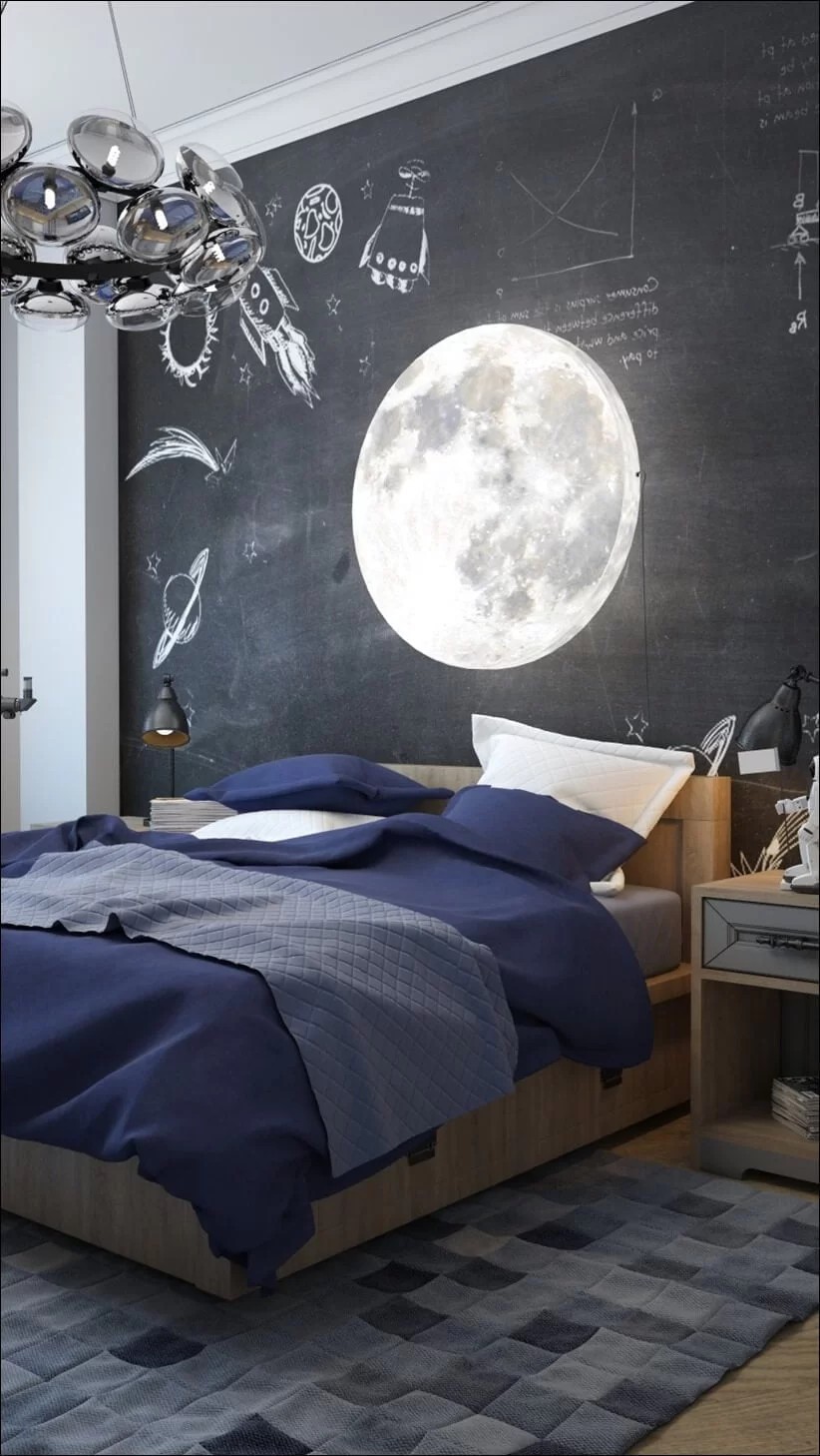 Space Theme Teenage Boy Room Decor