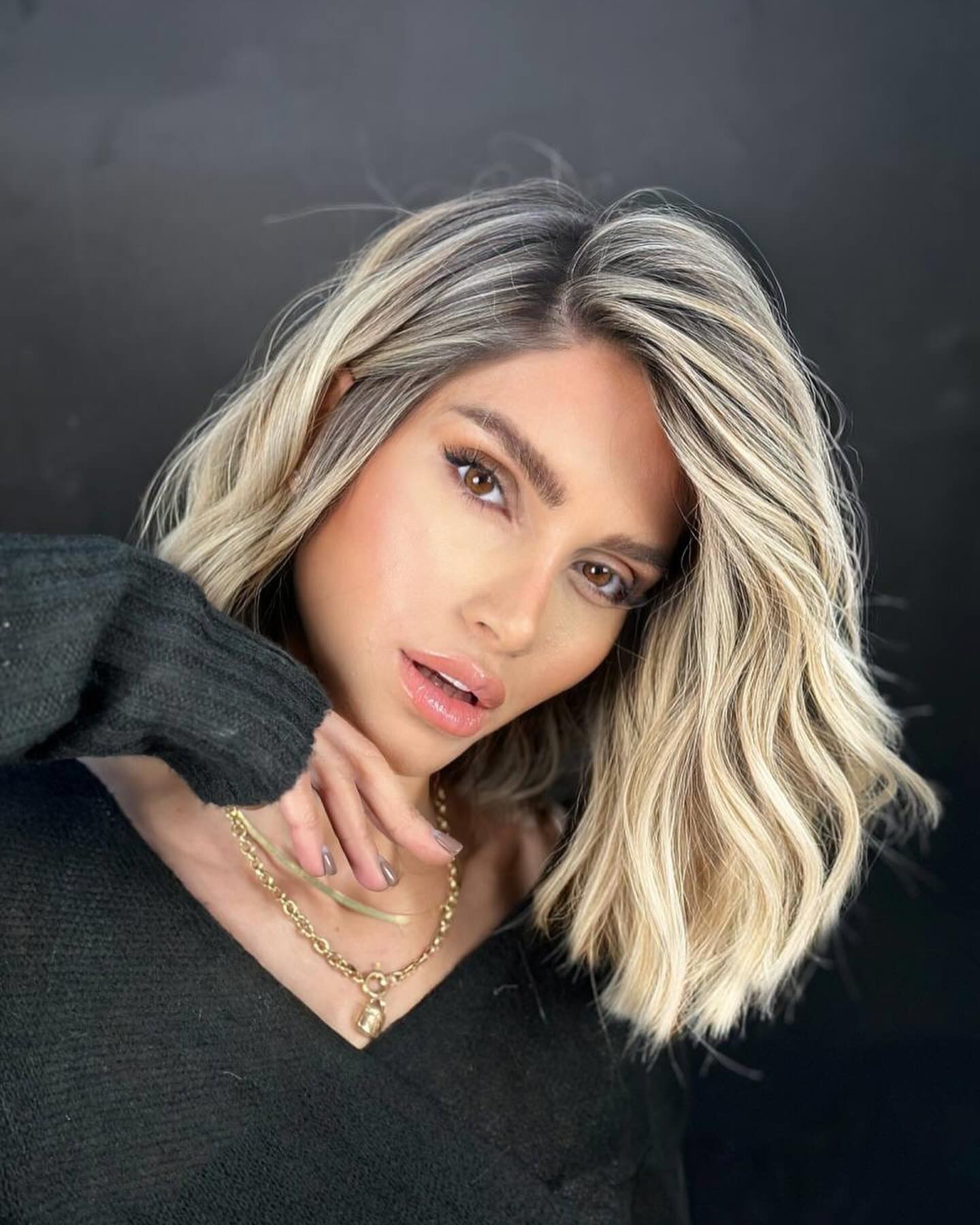 Sleek Blonde Lob