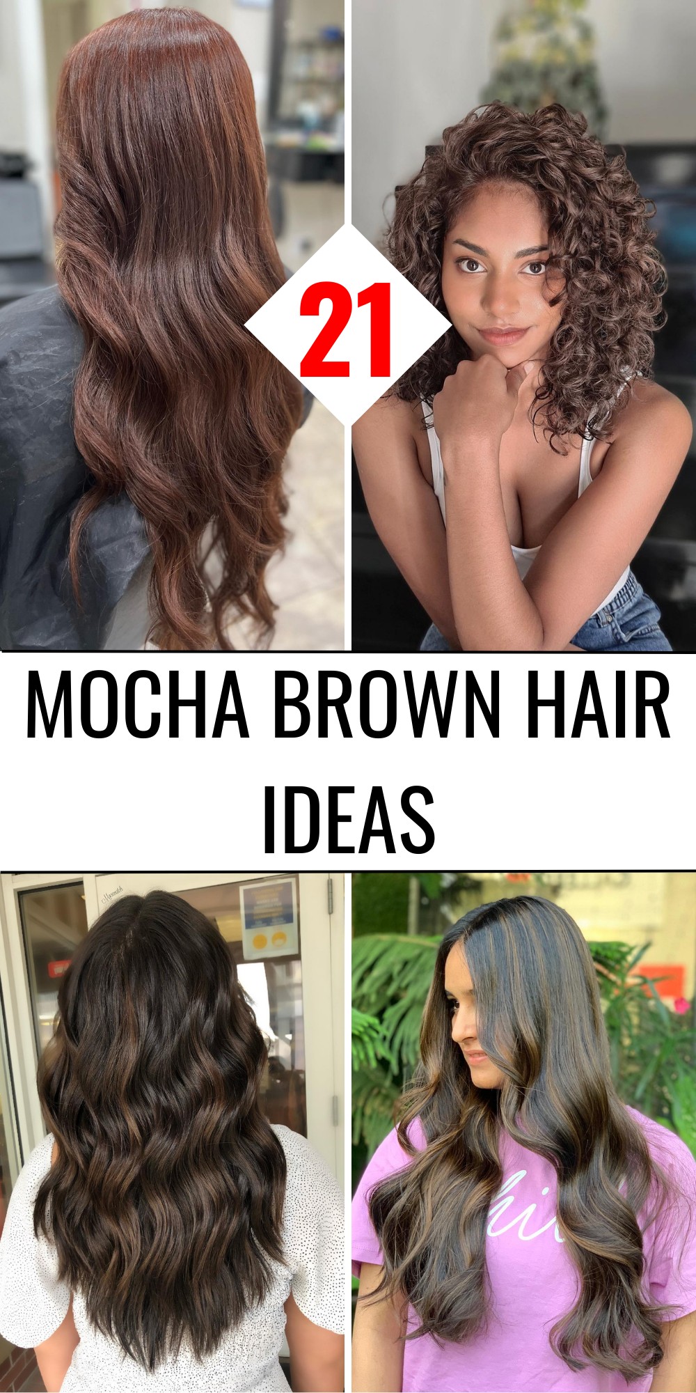 Curly Mocha with Highlights and Lowlights