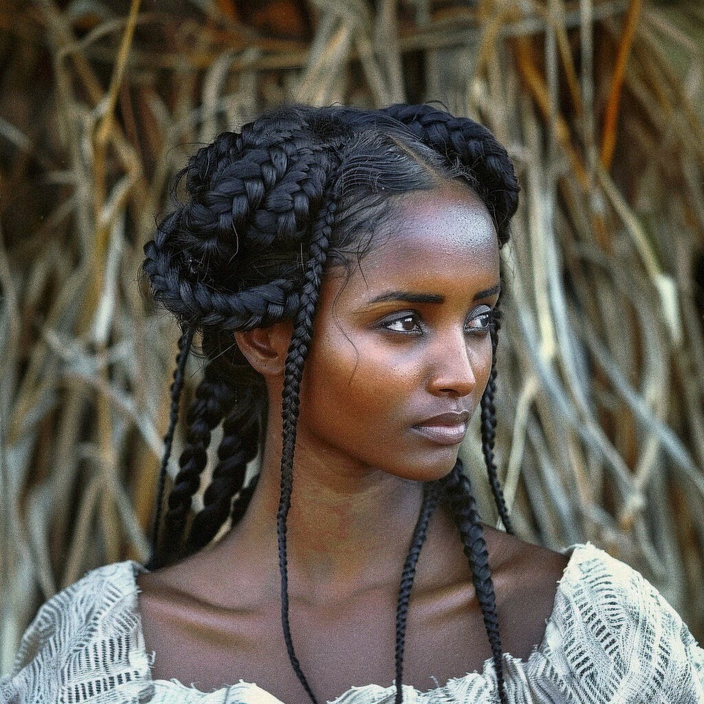 Elegant Cornrow Updo