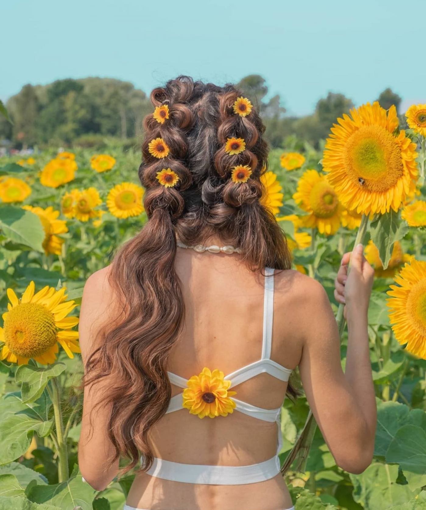 Sunflower-Inspired Updo for the Nature Lover