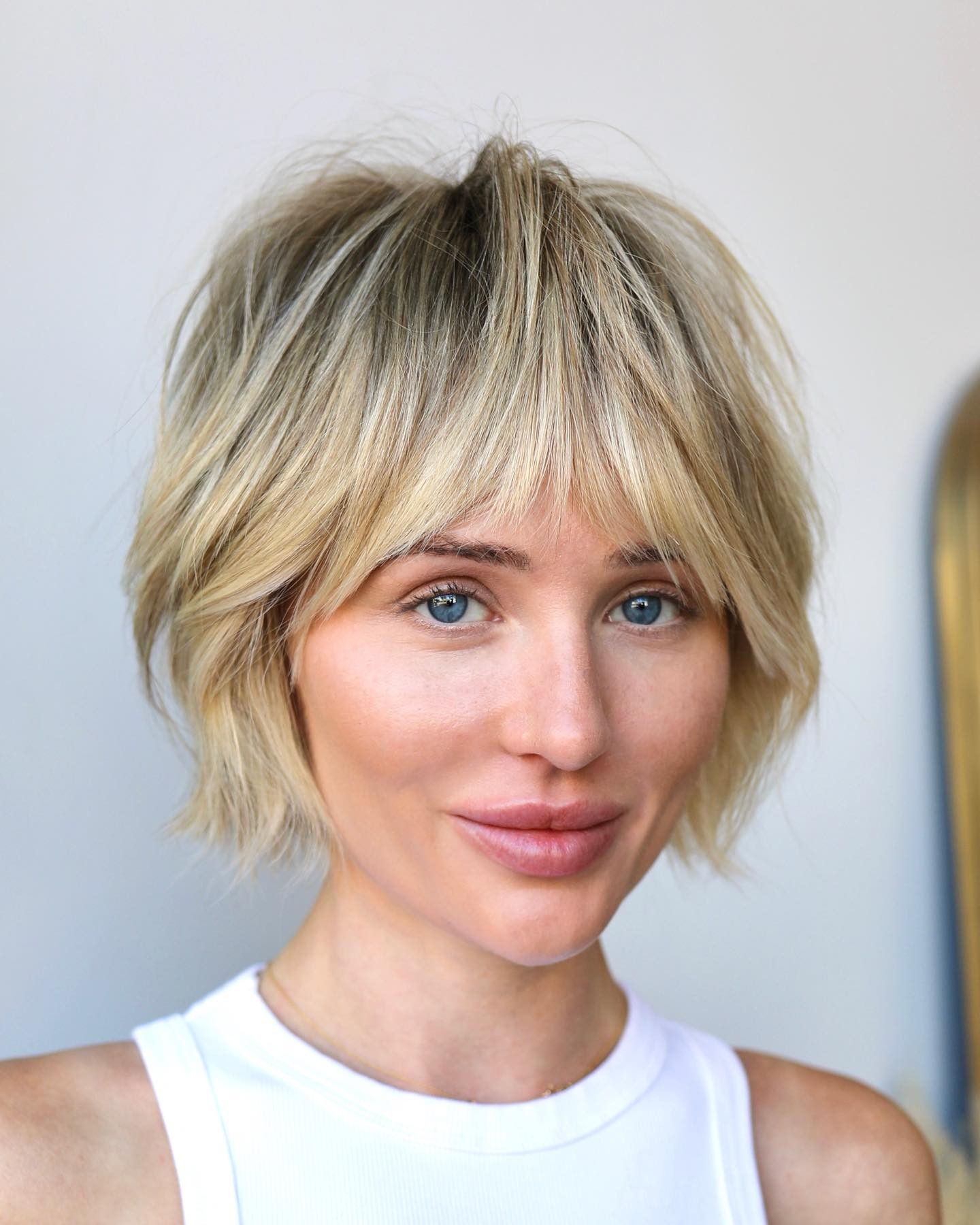 Textured Bob with Playful Highlights