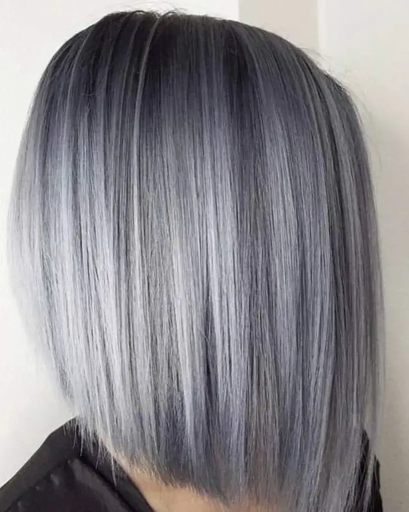 Sleek Ashy Blue Bob