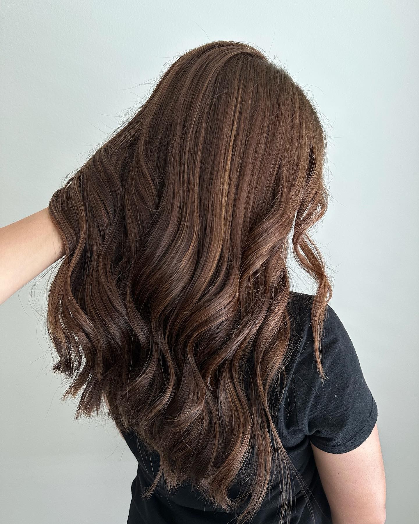 Caramel Balayage for Dark Hair