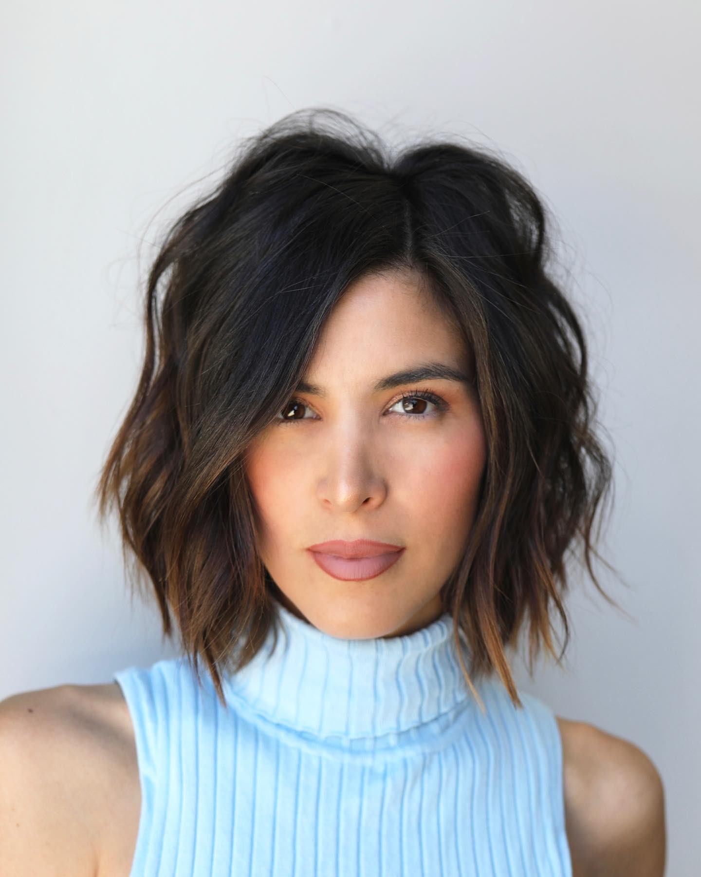 Edgy and Tousled Bob with Volume