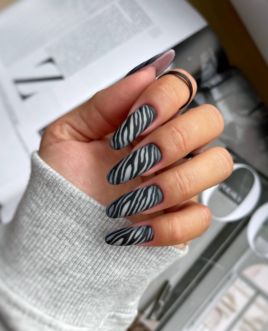 Zebra Stripes with a Charcoal Twist