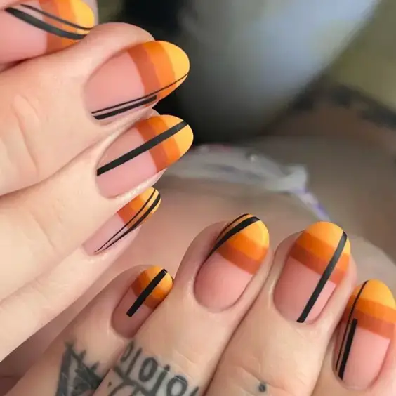 Elegant Orange and Black Design