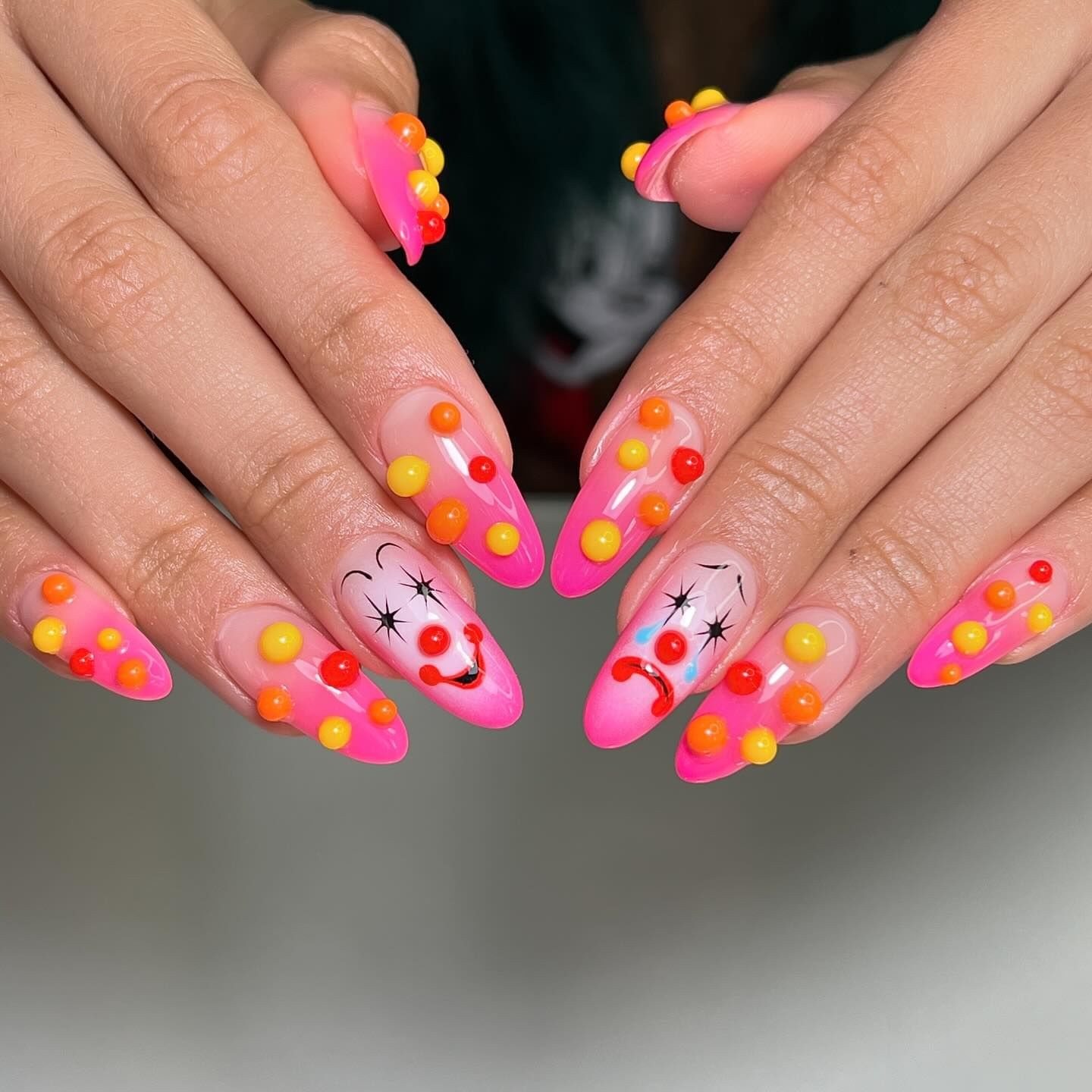 Fun and Playful Clown Nails