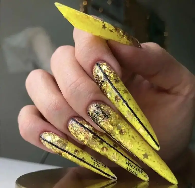 24 Yellow Acrylic Nail Styles To Brighten Your Look In 2024