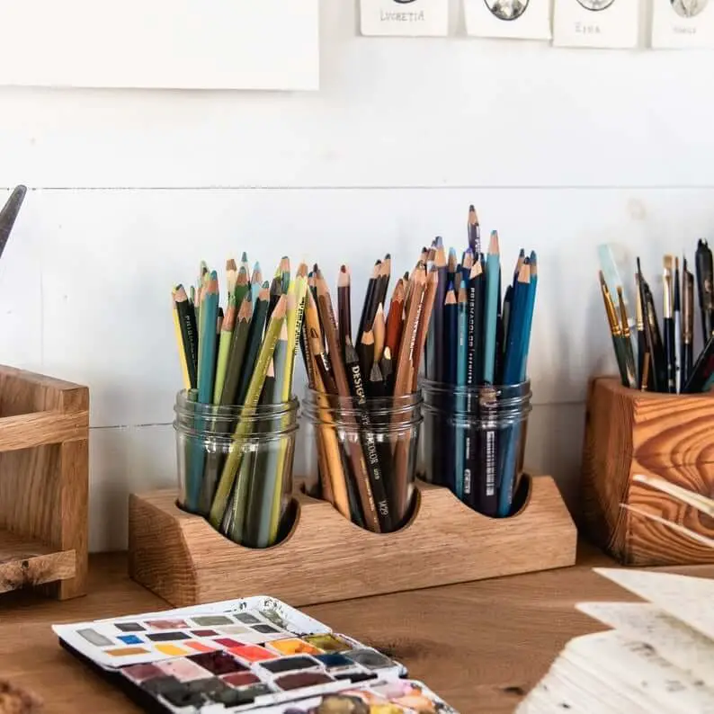 Rustic and Simple Pencil Cup Holder