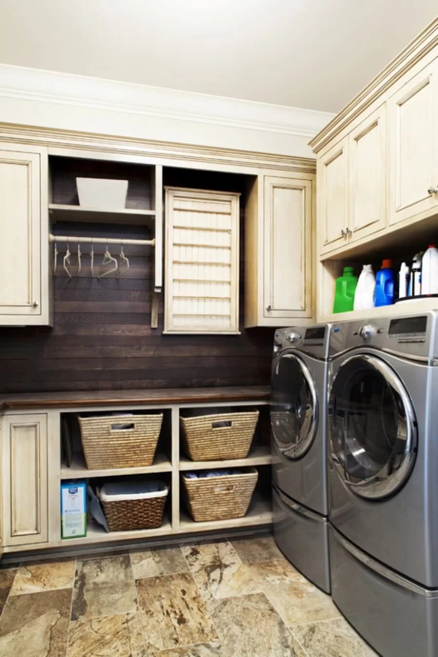 Use Lots of Wood in Your Small Laundry Room Design