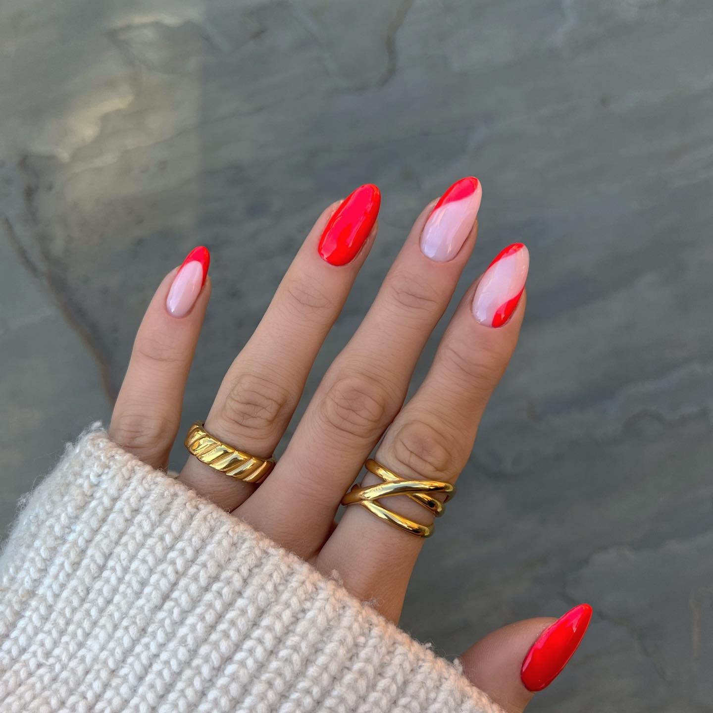 Fiery Red and Nude Combo