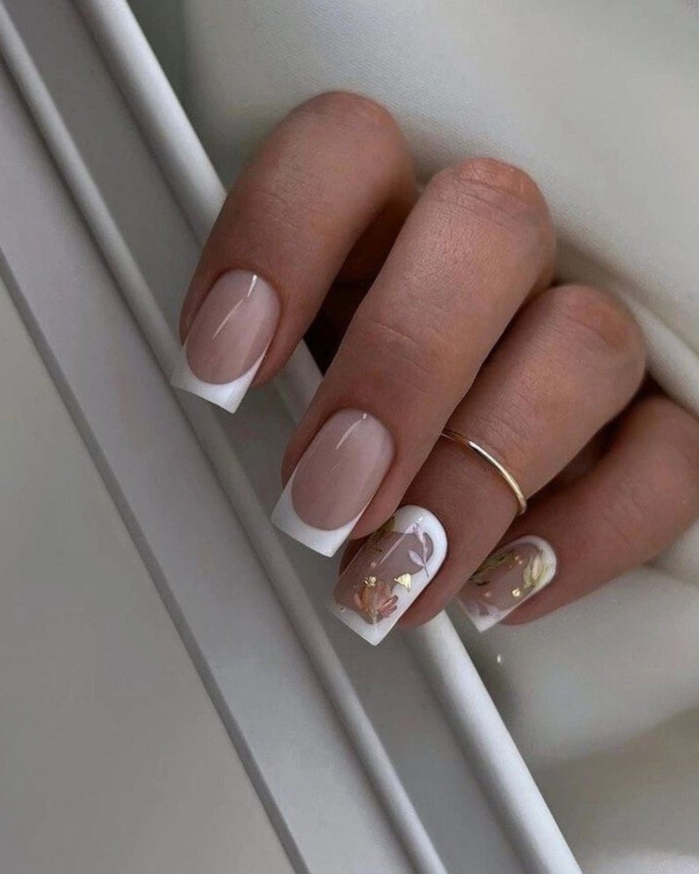 Classic French Manicure with a Twist