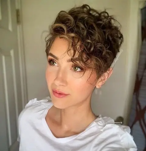 Soft Curly Pixie with Textured Layers