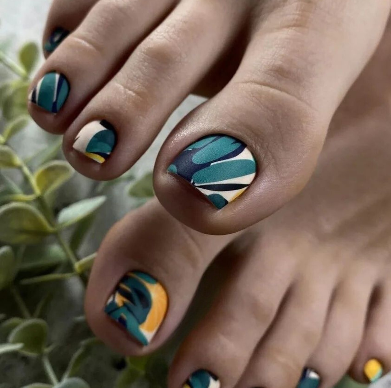 Tropical Teal and Mustard