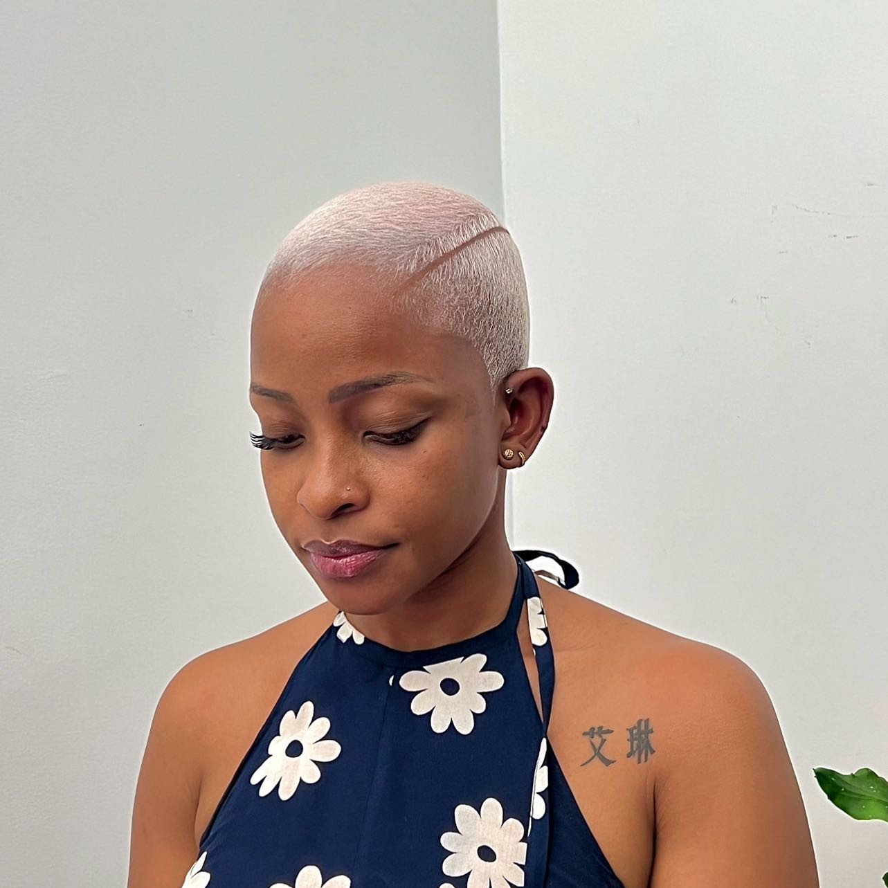 The Platinum Buzz Cut: Bold and Beautiful