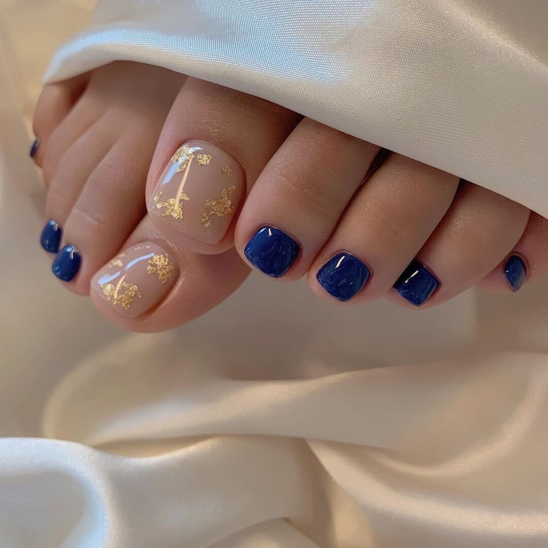 Royal Blue with Gold Flecks