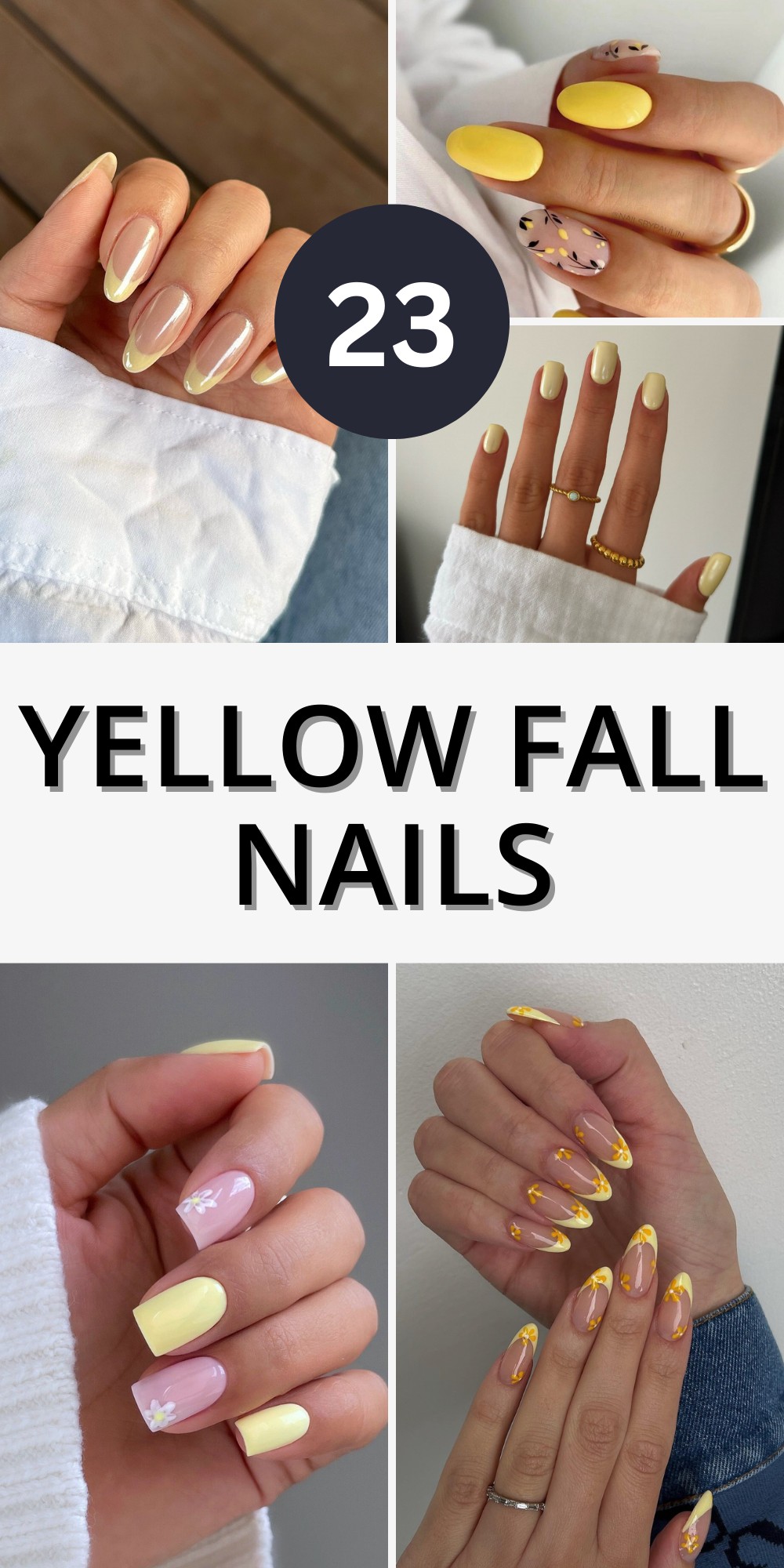 Subtle Yellow Ombre Tips