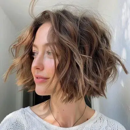 The Textured Dream: Layered Bob for a Lively Personality